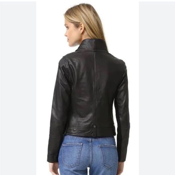 Vince | Textured Moto Leather Jacket - Picture 6 of 16